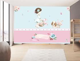 Papel de Parede Infantil Menina (folha med. 90x300 cm)