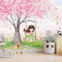Papel de Parede Infantil Menina Jardim Encantado AL 01
