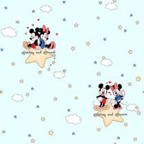 Papel de Parede Infantil Minie e Michey Axul Fantasy B581503 Papel de Parede Infantil Minie e Michey Axul Fantasy B581503
