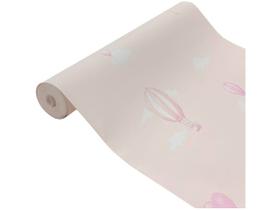 Papel de Parede Infantil Pêssego Balões Vinílico - Evolux 53x1000cm Papel de Parede Infantil Pêssego Balões Vinílico - Evolux 53x1000cm