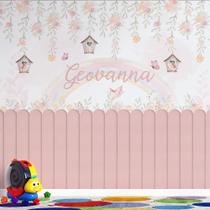 Papel de Parede infantil rama de flores encantadas