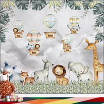 Papel de Parede Infantil Safari Aquarela