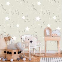 Papel de Parede Infantil Safari com Estrelas Papel de Parede Infantil Safari com Estrelas
