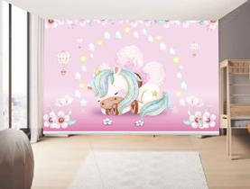 Papel de Parede Infantil Unicornio (folha med. 90x300 cm)