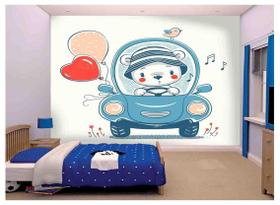 Papel De Parede Infantil Ursinho Quarto Bebê s133