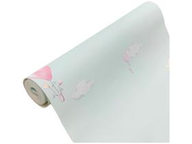 Papel de Parede Infantil Verde Balões Vinílico Papel de Parede Infantil Verde Balões Vinílico