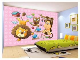 Papel De Parede Infantil Zoo Safari Leão Baby 3,5M Azs248 Papel De Parede Infantil Zoo Safari Leão Baby 3,5M Azs248