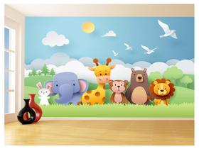 Papel De Parede Infantil Zoo Safari Leão Baby 3,5M Azs344