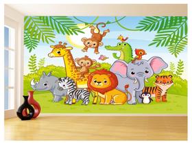 Papel De Parede Infantil Zoo Safari Leão Baby 3,5M Azs346 Papel De Parede Infantil Zoo Safari Leão Baby 3,5M Azs346