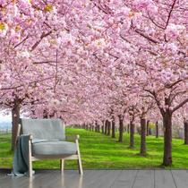 Papel de Parede Japonês Jardim Sakura Árvore Sala Painel - 426pcp