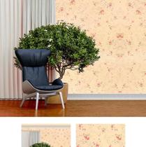 Papel de Parede Jardim Begê Julifix rolo com 45cm x 15m
