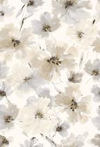Papel de parede JiffDiff Biege Floral Peel and Stick 43,94x3048cm
