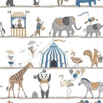 Papel de Parede Just 4 Kids Animais Circenses G56546 - Rolo: 10m x 0,52m
