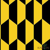 Papel de parede kantai stone age 2 - geométrico preto e amarelo