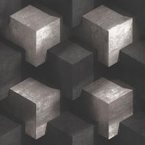 Papel de parede kantai stone age - blocos 3d cinza escuro