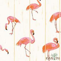 Papel de parede kantai stone age - flamingos rosa