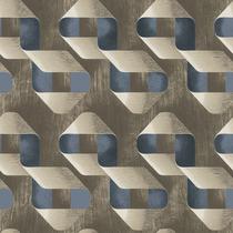 Papel de parede kantai stone age - geométrico 3d bege e cinza