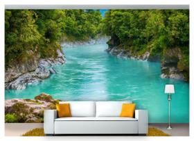 Papel De Parede Lago ul Rio Canyon Água 3D Nlk142