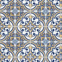 Papel De Parede Lavável Azulejo Português Vintage Azul 6M