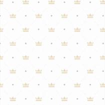 Papel de Parede Lavável Coroa de Príncipe Dourada 18m