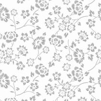 Papel De Parede Lavável Flores De Listras Pretas 15M