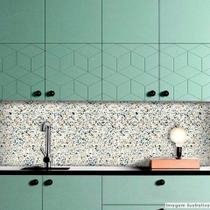 Papel de Parede Lavavel para Banheiro Cozinha Revestimento Brilho Granilite Mentol
