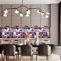 Papel de Parede Lavavel para Cozinha Banheiro Revestimento Brilho Azulejo Bauhaus