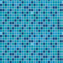 Papel de Parede Lavável Pastilhas Azul-Piscinas 6m