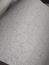 Papel De Parede Lavável Verde Claro Com Arabesco Prata