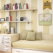 Papel de parede listrado creme