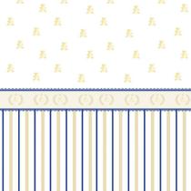 Papel De Parede Listrado E Faixa Dourado Com ul Infantil