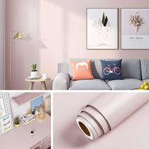 Papel de Parede Livelynine 40 cm x 10 m Rosa Claro Autoadesivo