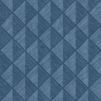 Papel de Parede Losango 0,53x10m Azul Diagonal