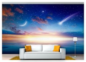 Papel De Parede Lua Noite Praia Luz Do Luar Lua47