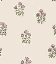 Papel de parede LUKUUI Bege Floral Vintage Rose 2,2m² Peel and Stick
