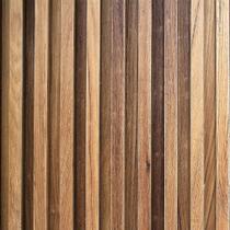 Papel De Parede Madeira Carvalho Ripada 1M lavável Para Sala Quarto