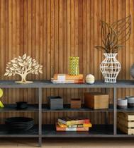 Papel De Parede madeira Em Tons De caramelo marrom E Cinza