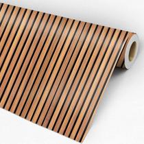 Papel De Parede Madeira Ripada com Preto 2,50m lavável Para Sala Quarto Papel De Parede Madeira Ripada com Preto 2,50m lavável Para Sala Quarto