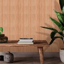 Papel de Parede Madeira Ripada Realista Decoração Inove