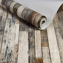 Papel De Parede Magnific AB50 Madeira de Demolição 3D Vinílico Rolo De 9,5M