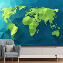 Papel de Parede Mapa Mundi Abstrato Planeta Sala Painel - 473pcp Papel de Parede Mapa Mundi Abstrato Planeta Sala Painel - 473pcp