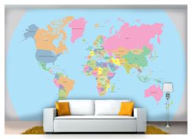 Papel De Parede Mapa Mundi Nmu01 Papel De Parede Mapa Mundi Nmu01