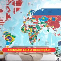 Papel De Parede Mapa Mundi Paises