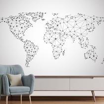 Papel de Parede Mapa Mundi Pontos Planeta Sala Painel - 472pcp