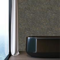 Papel de Parede Mármore Gwyllion Cinza ou Marrom - Rolo com 10 Metros Revestimento