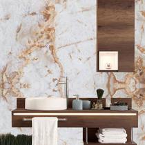 Papel de Parede Marmore Onix Whithe (folha med. 90x300 cm)