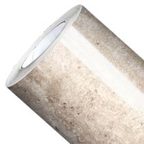 Papel de Parede Mármore Travertino Ultra Brilhante Vinil Adesivo Impermeável Lavável Pia Box Piso