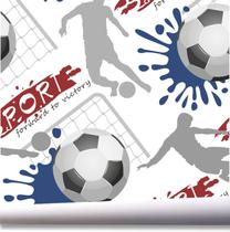 Papel De Parede Menino Bola Teen Soccer Kit 02 Rolos A665