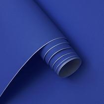 Papel de parede Micpolo 40 x 300 cm azul vinílico impermeável autoadesivo para aplicar e remover