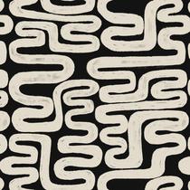 Papel de parede Micpolo preto e creme autocolante 44 x 200 cm